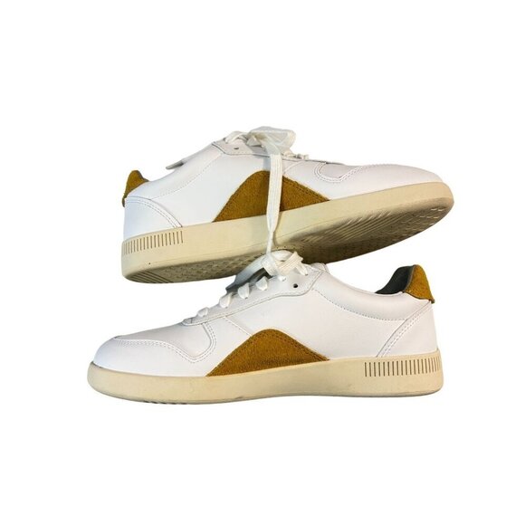 Everlane Womens $130 White / Mustard The ReLeather® Court Sneaker Size F8 M5 - Picture 5 of 8